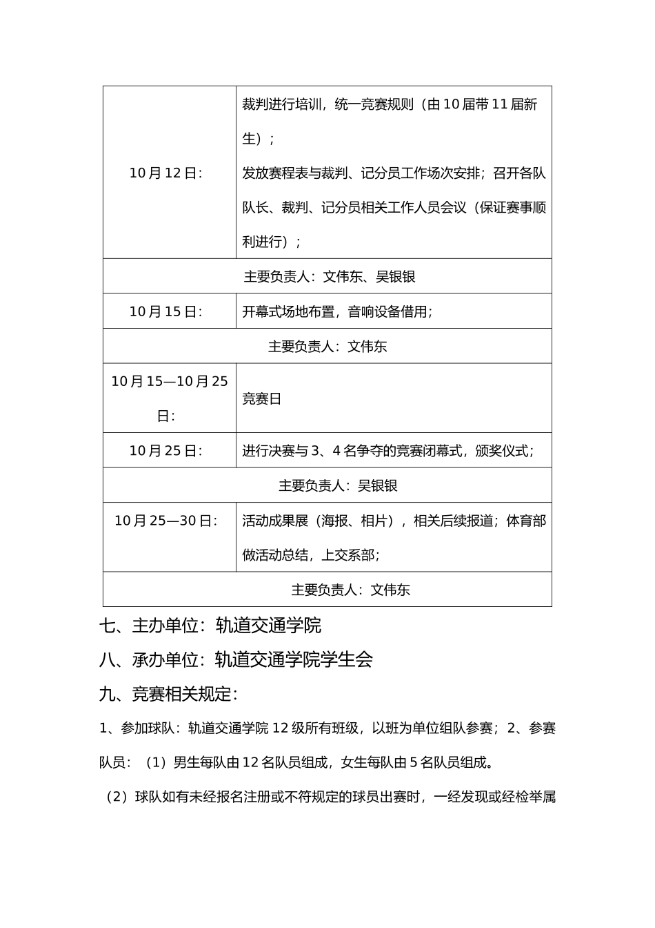 新生杯篮球赛项目策划书_第3页