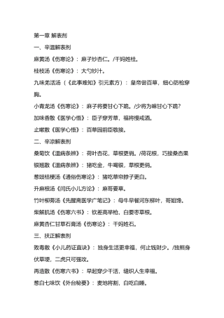 方剂学的趣味记忆