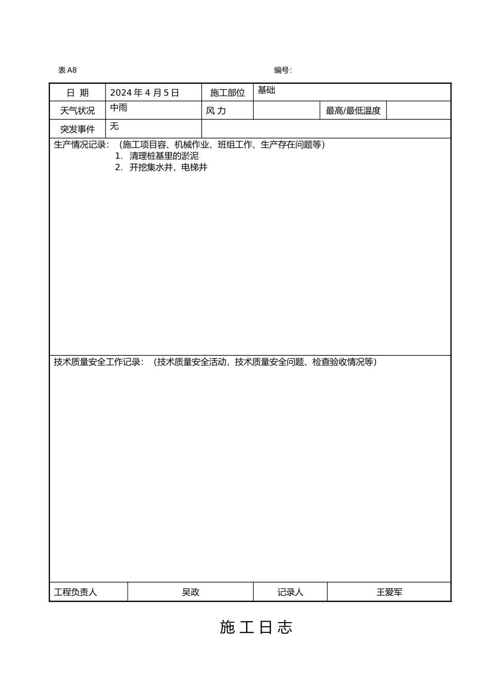 施工日志空白表格模板_第3页