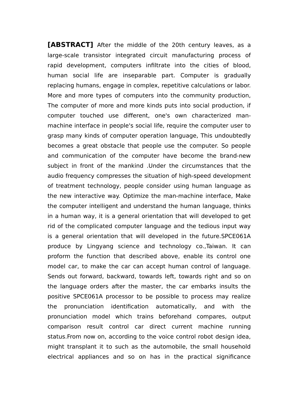 无线语音遥控智能车毕业论文_第2页