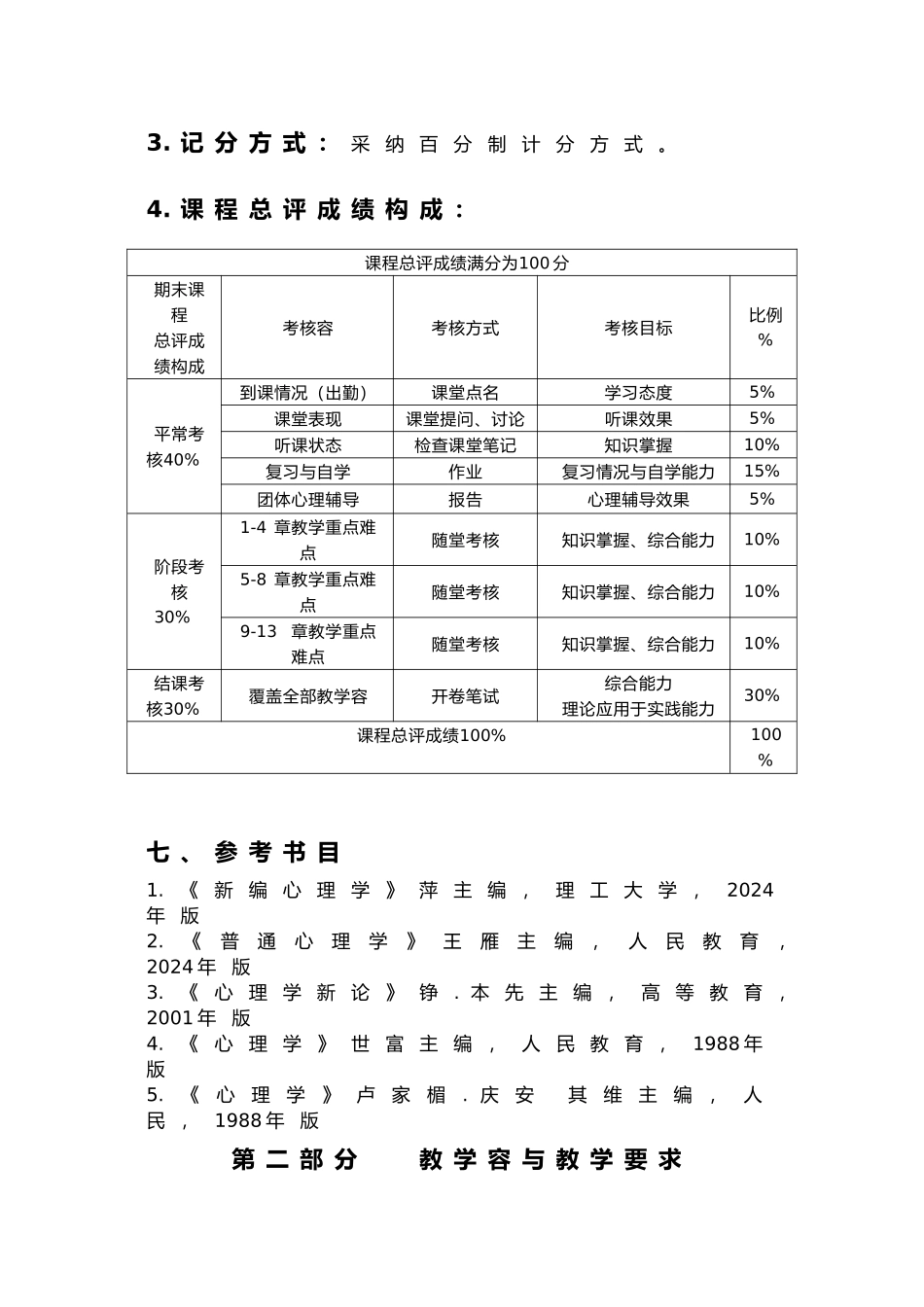 普通心理学课程教学大纲_第3页