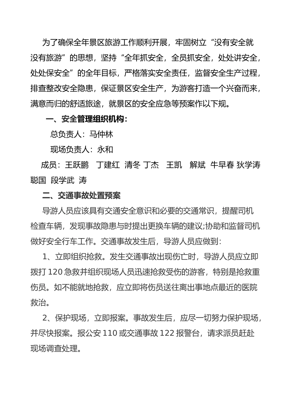 景区安全应急处置预案_第2页