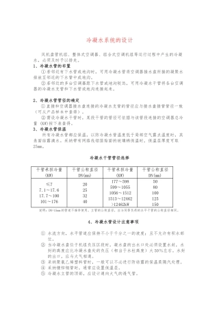 暖通设计相关资料与常用参数选择