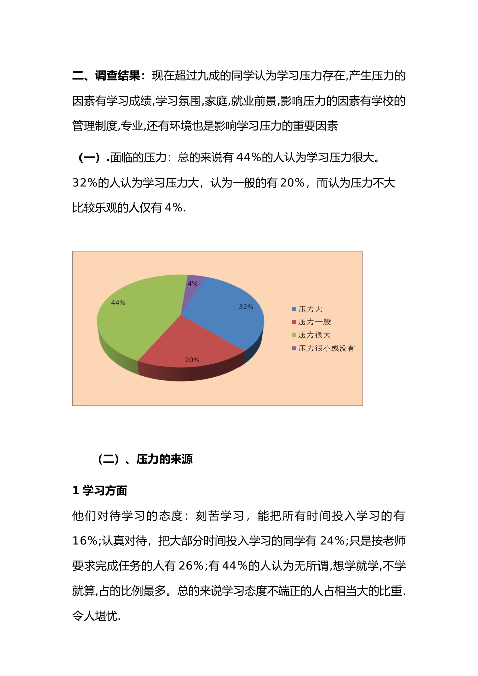 有关大学生学习压力的社会调查报告_第2页