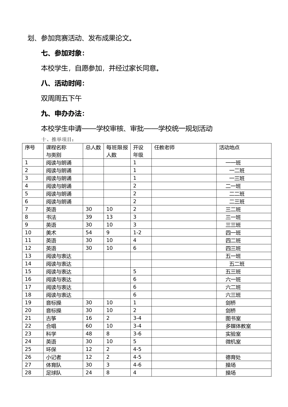 有关小学生社团活动的全套资料_第3页