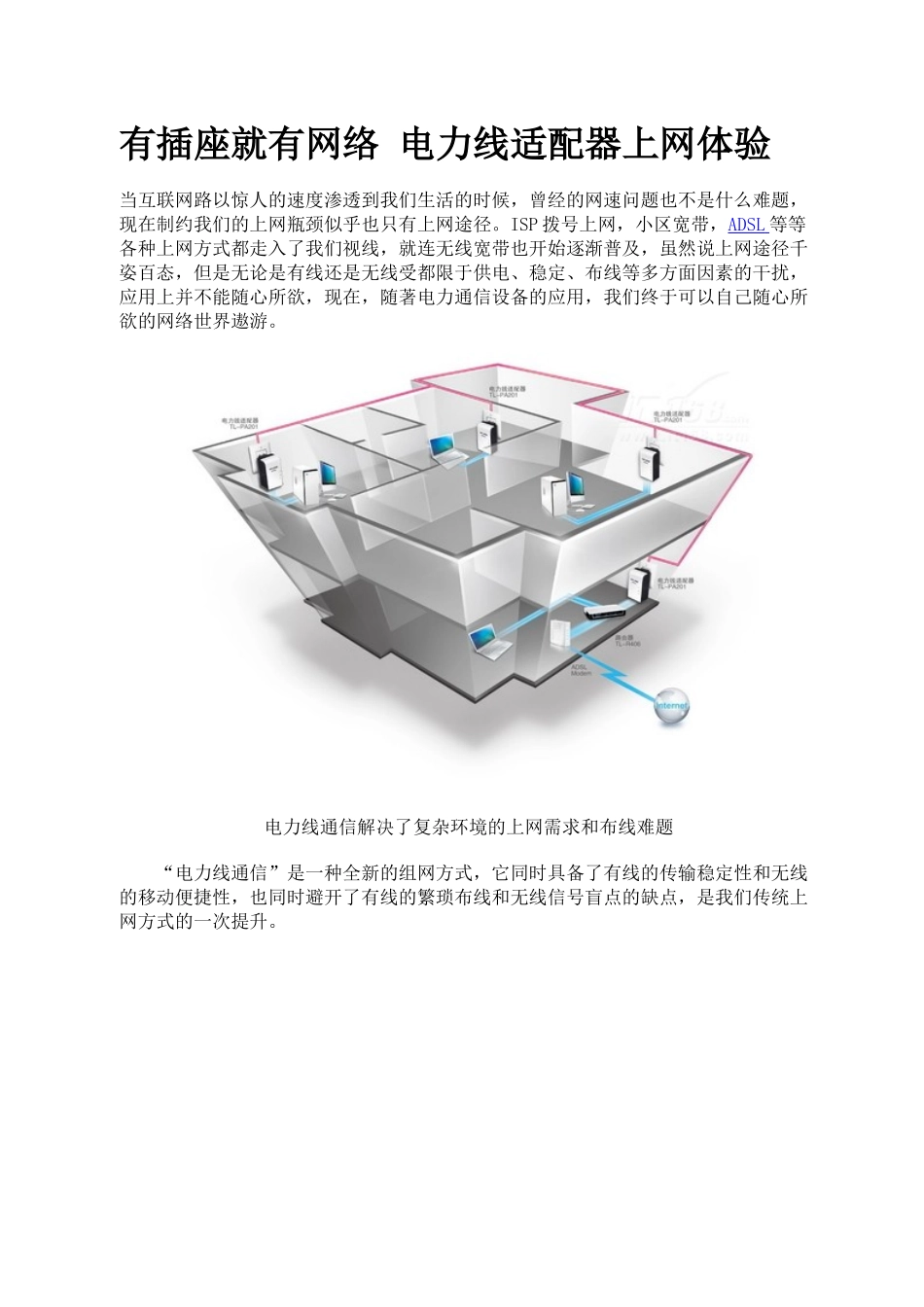 有插座就有网络电力线适配器上网体验_第1页