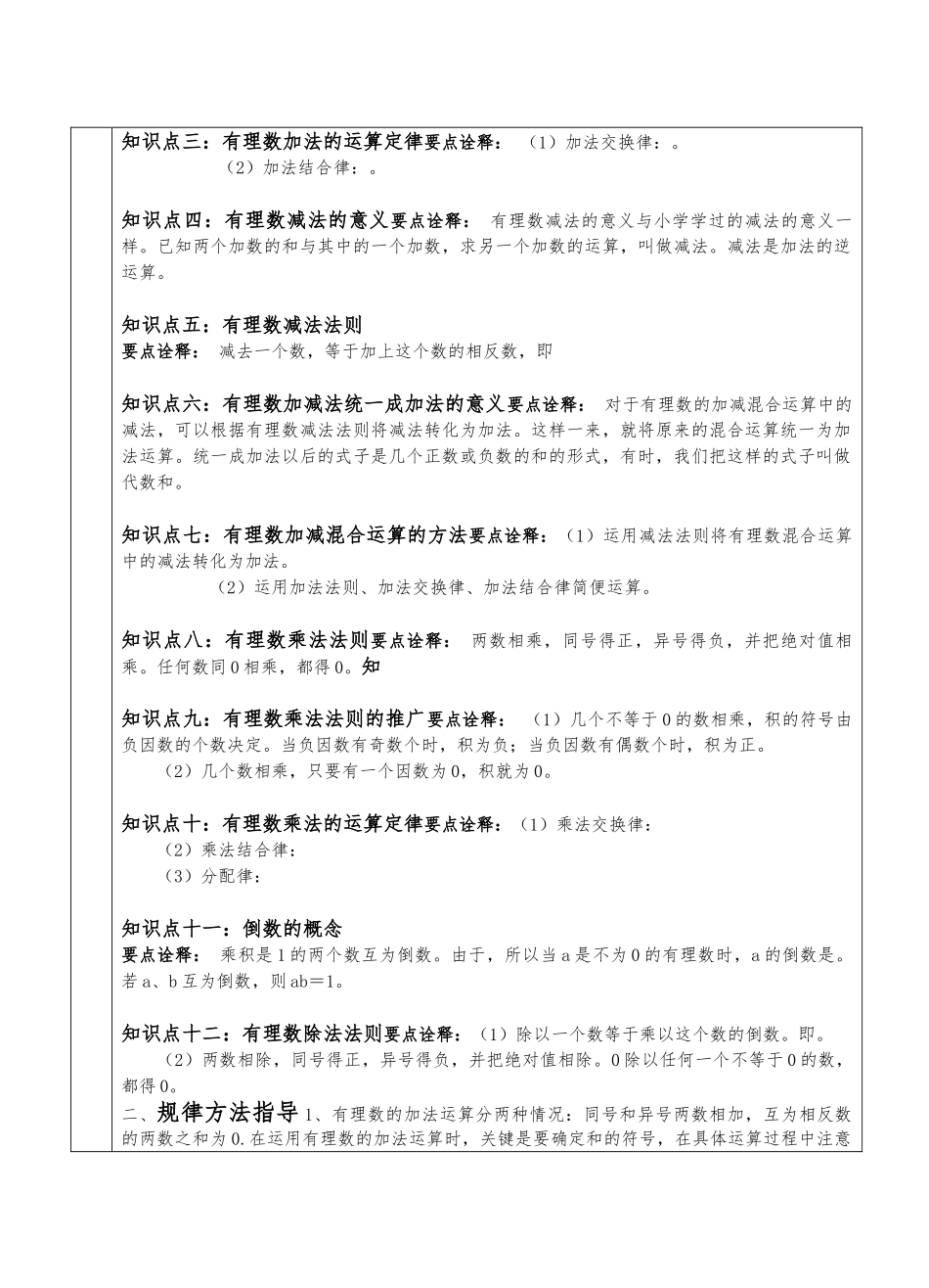 有理数加减乘除四则运算精讲_第2页