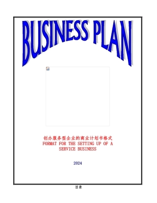 服务业商业实施计划书样本