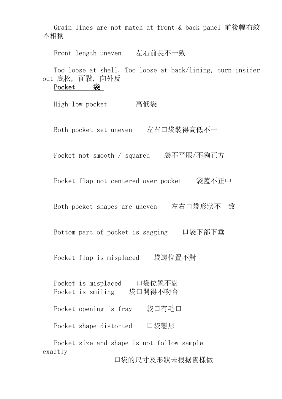 服装QC验货评语_第3页