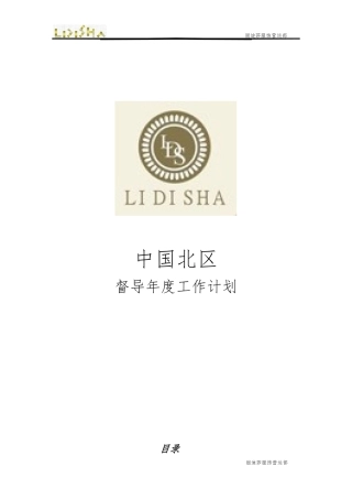 服装营销区域督导年度工作计划总结