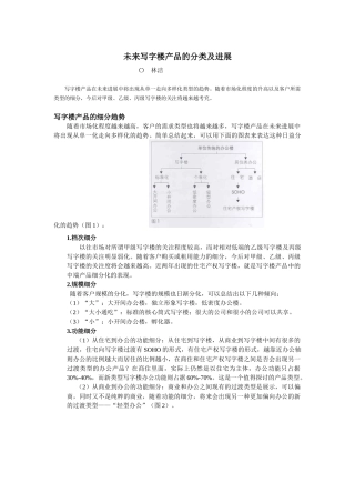 未来写字楼产品的分类与发展