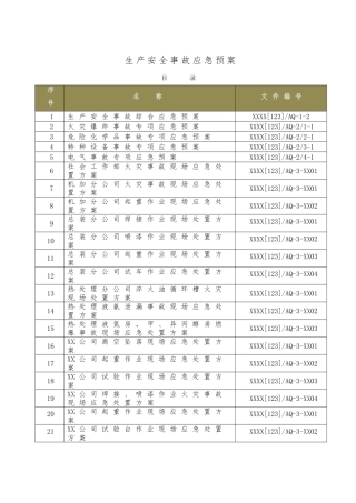 机械加工企业生产安全事故应急救援预案