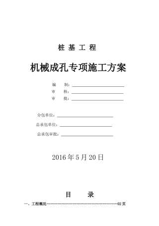 机械成孔专项施工方案