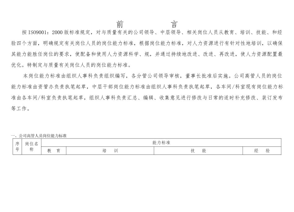 机械行业大型上市公司的岗位能力标准大全_第2页
