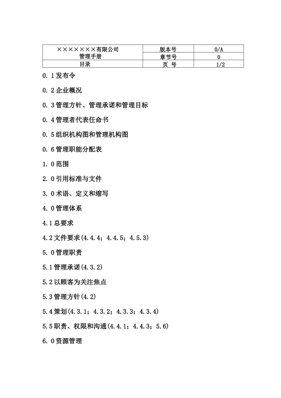 机电设备安装公司三合一管理手册_第2页