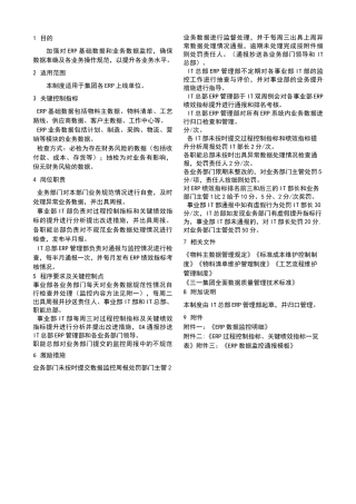 ERP数据质量监控管理制度