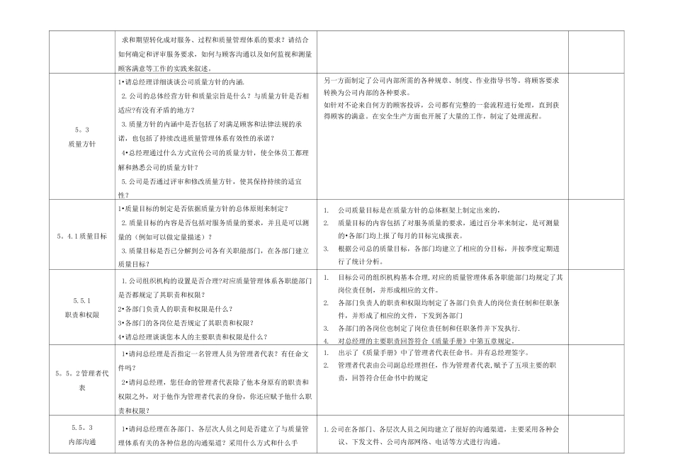 质量管理体系内部审核检查表_第2页