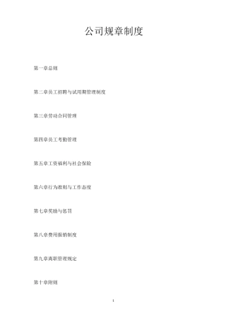 新型材料公司-部门规章制度