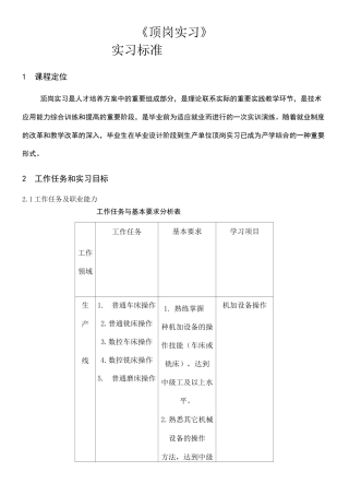 顶岗实习标准()