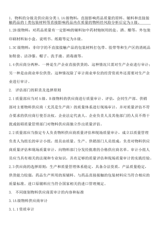 药业公司供应商审计管理制度