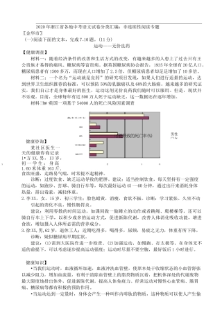2020年浙江省各地中考语文试卷分类汇编：非连续性阅读专题学生用无答案