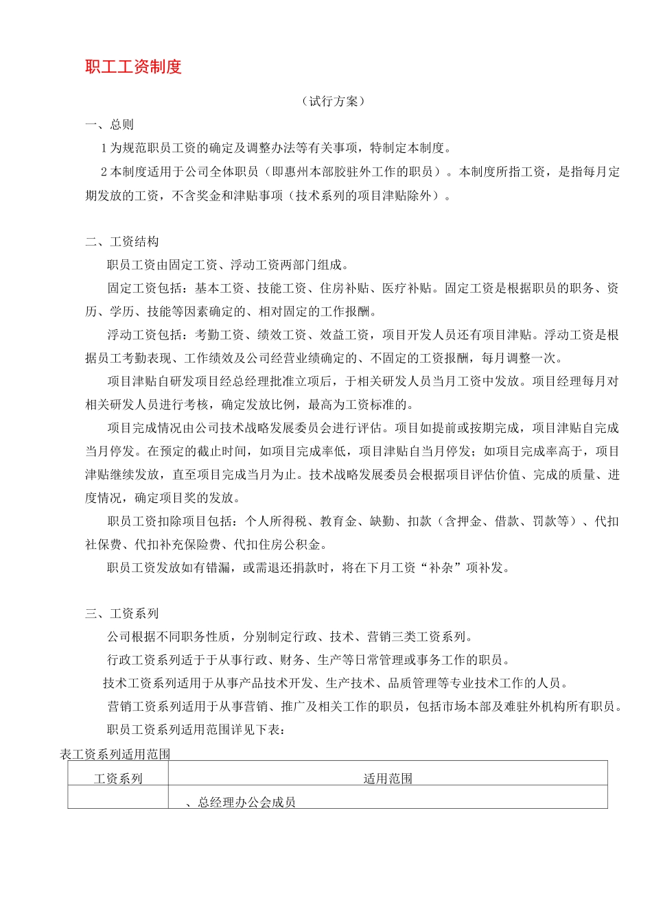 TCL工资制度_第1页