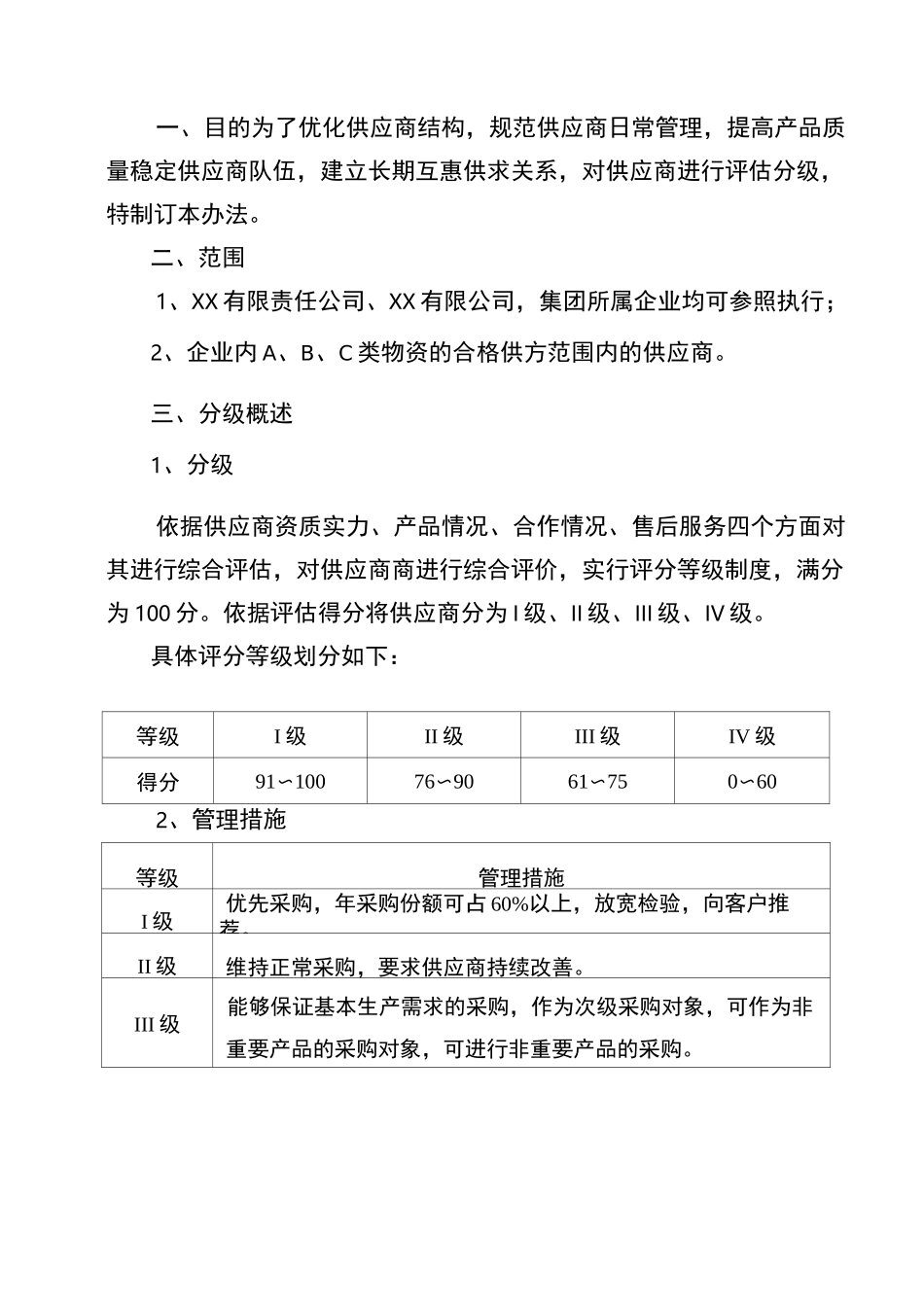 供应商分级管理制度_第2页