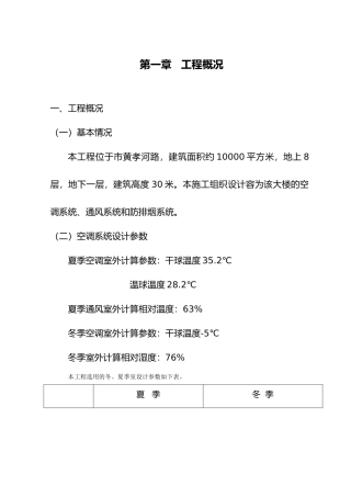 某中央空调工程施工设计方案