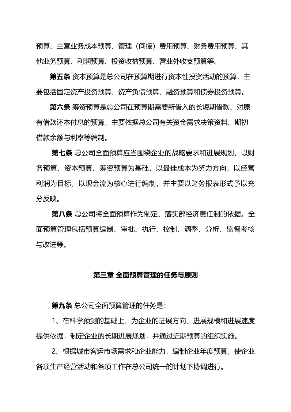 某公司全面预算管理办法_第2页