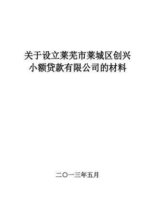 某公司小额贷款管理学与财务知识分析材料