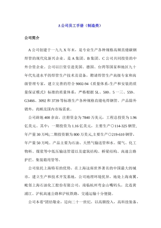 某有限责任公司员工手册