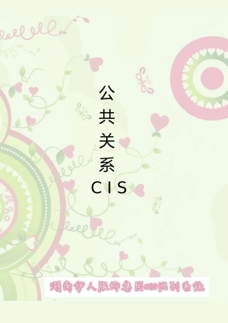 某服饰cis公共关系设计课程