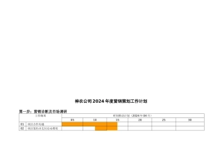 某某公司年度营销策划工作计划