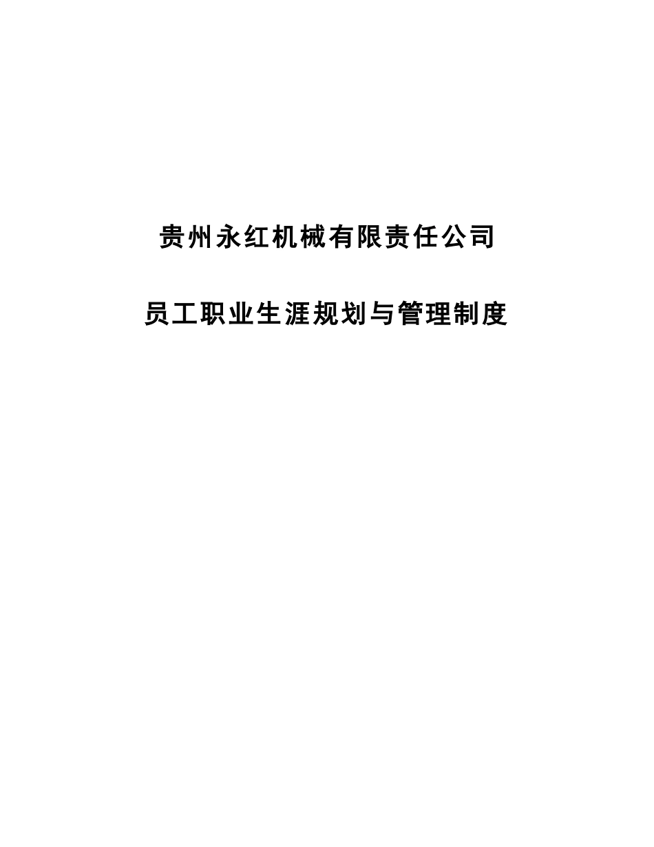 某某公司员工职业生涯规划与管理制度_第1页