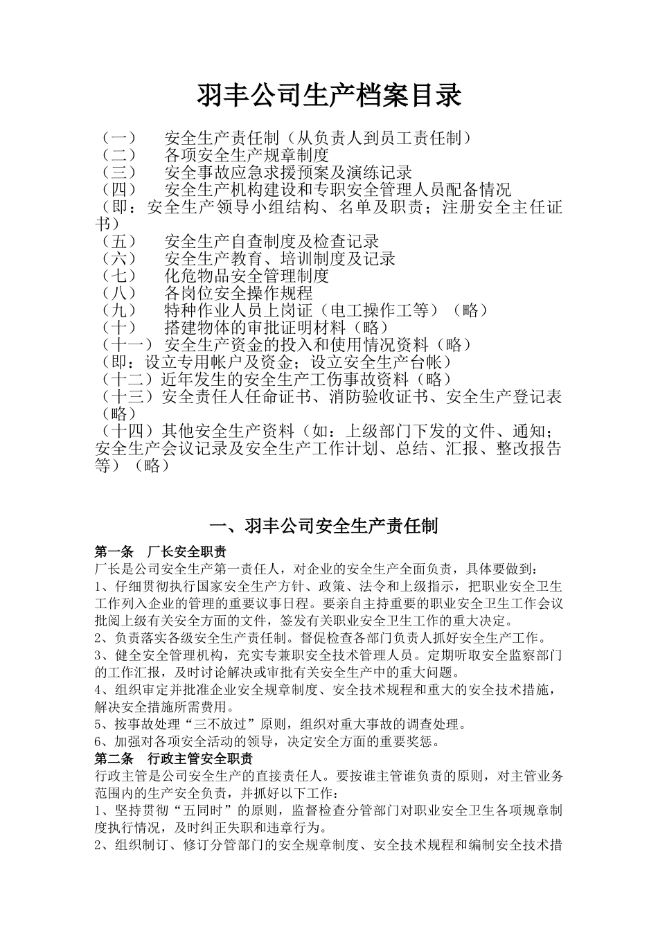 某某公司生产档案_第1页