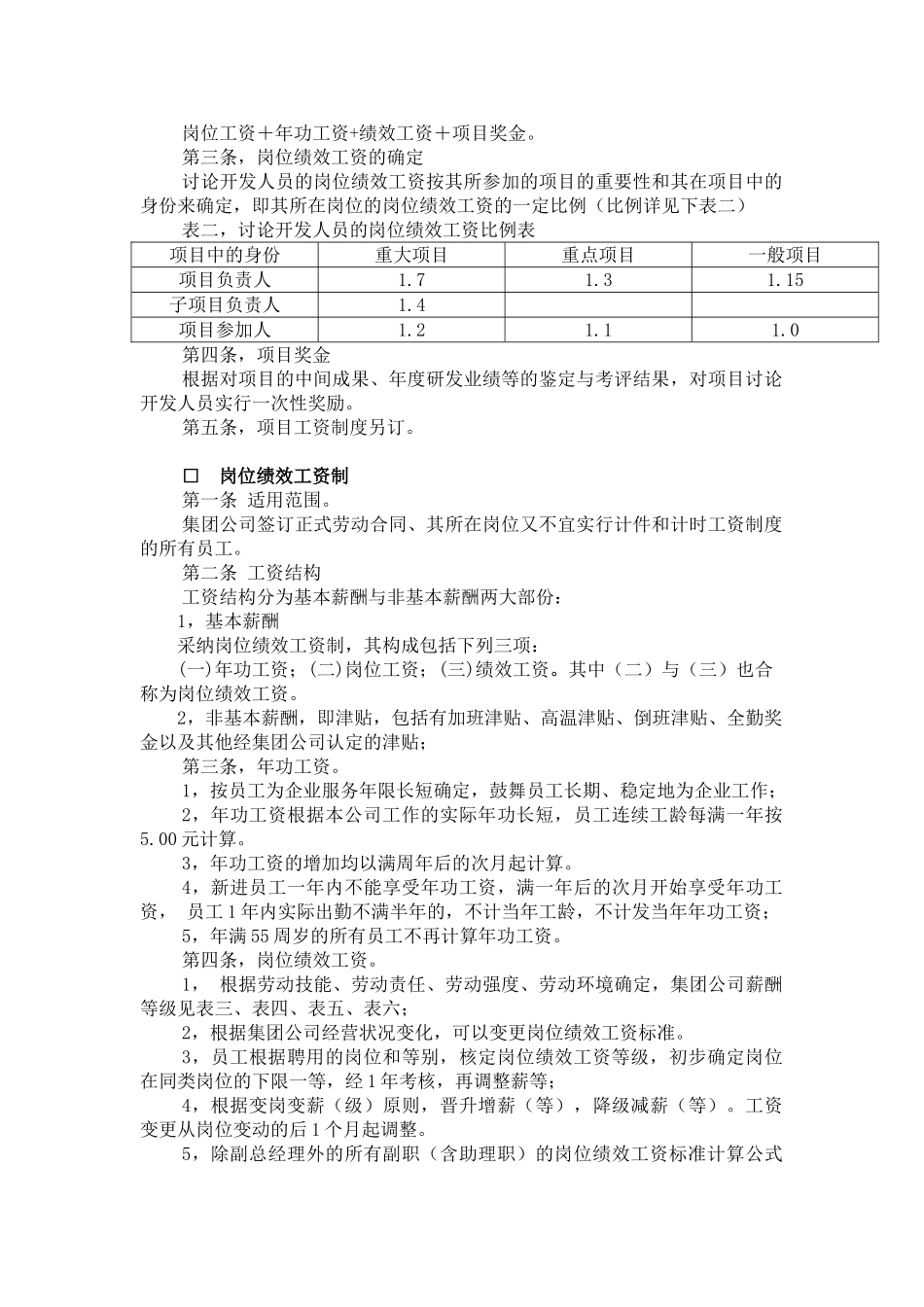 某某瓷业集团股份有限公司薪酬管理制度_第3页