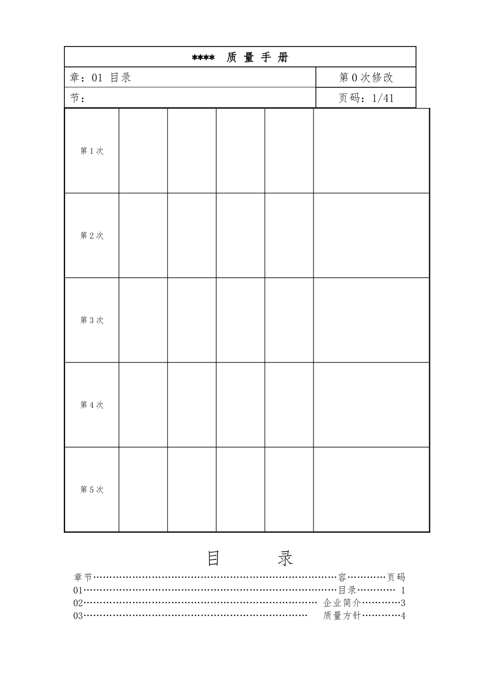 某民营企业质量管理手册范本_第2页