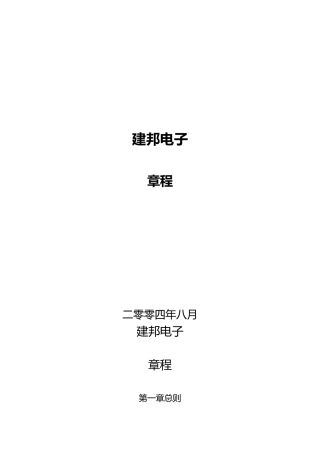 某电子公司管理章程