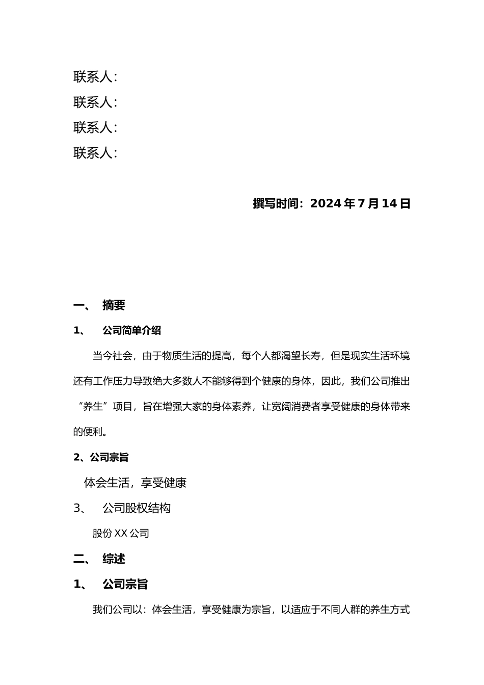 某知名公司的商业实施计划书_第2页