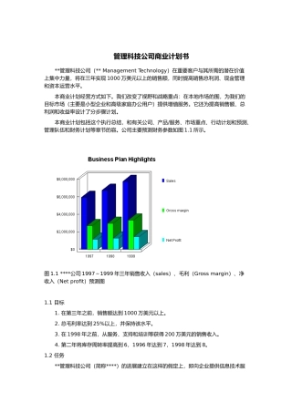 某管理科技公司商业实施计划书