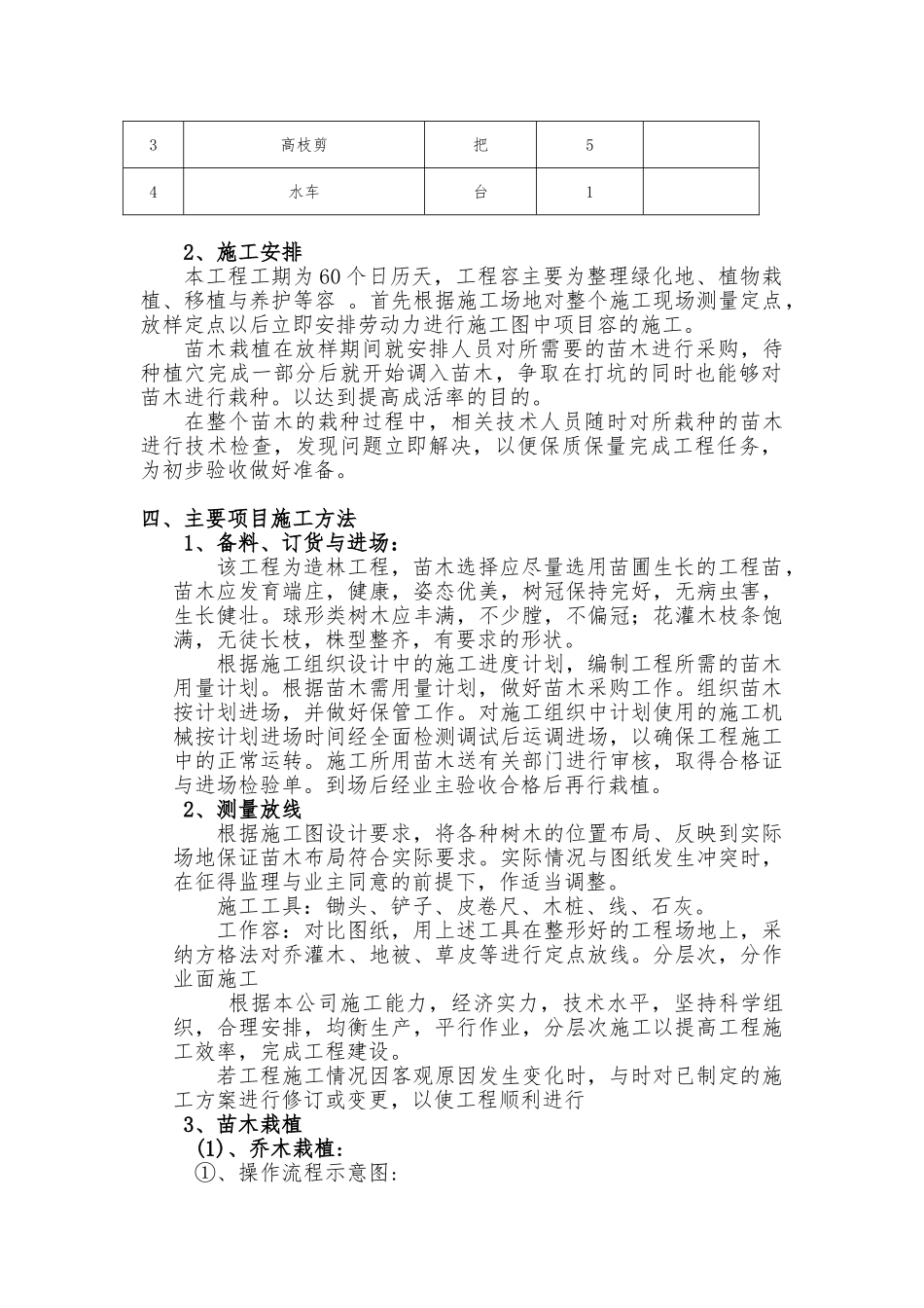 某绿化工程施工设计方案编制说明_第3页