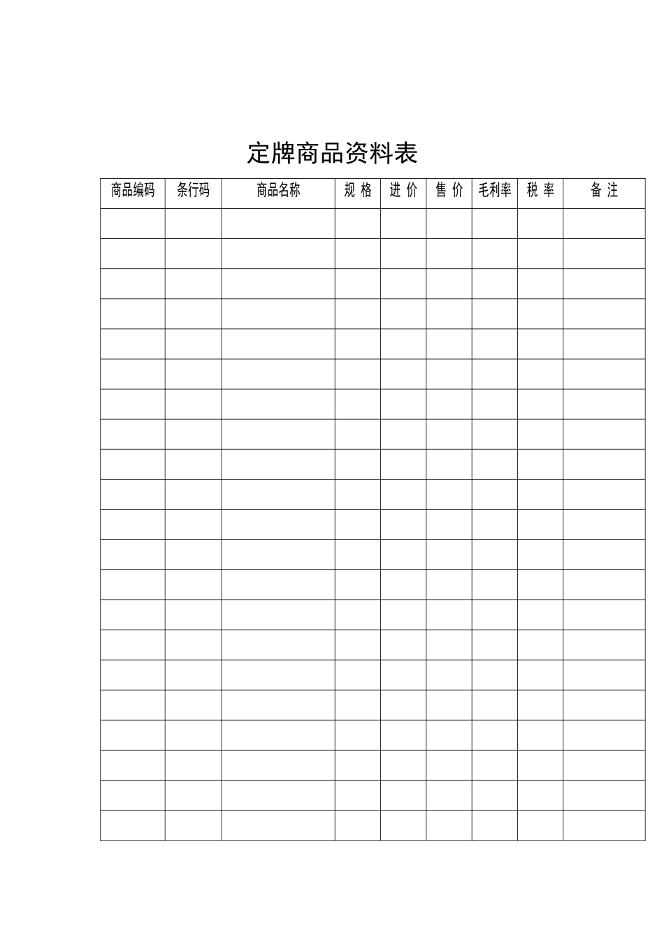 某超市商品管理表集_第1页