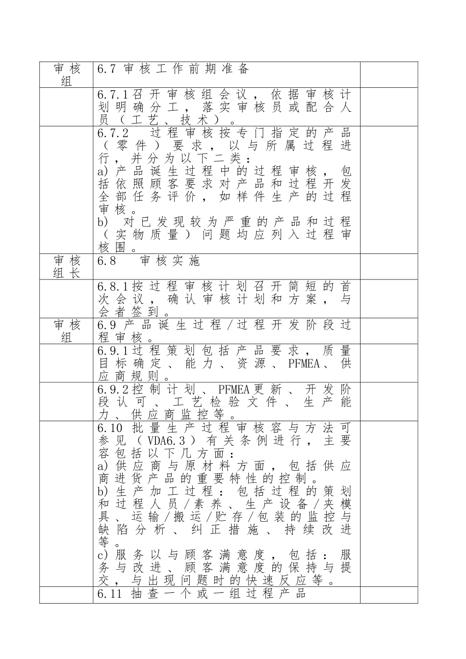 某车身部件公司质量过程审核程序文件_第3页