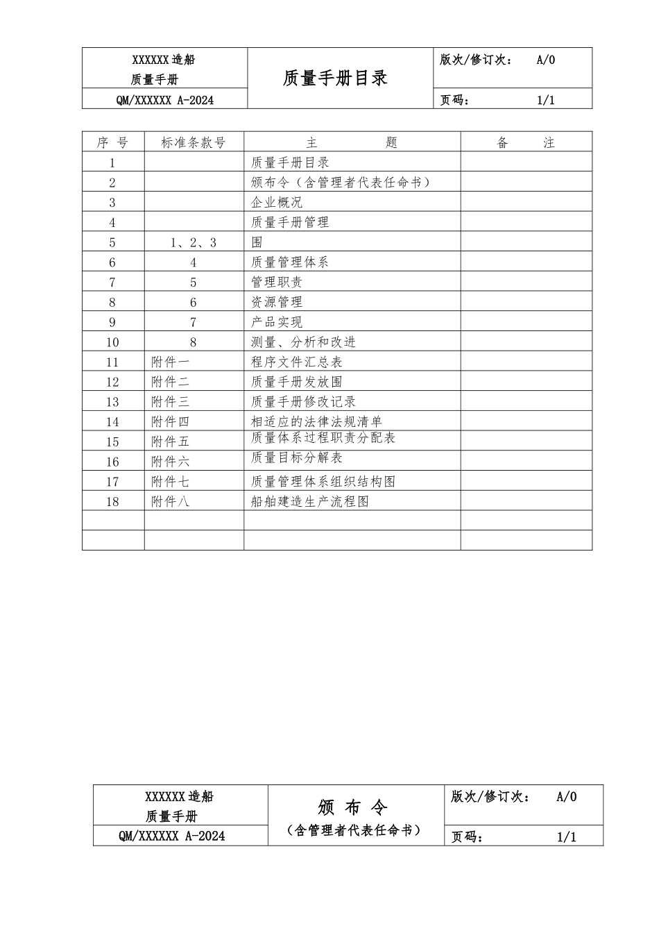 某造船公司质量手册范本_第2页