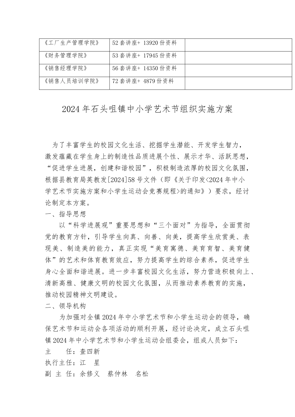 某镇中小学艺术节组织实施计划方案_第2页