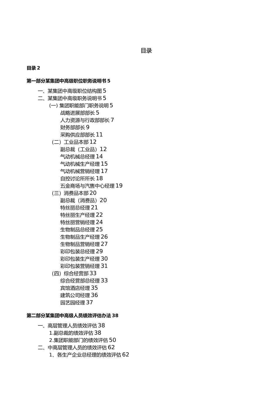 某集团中高级职位说明书_第2页