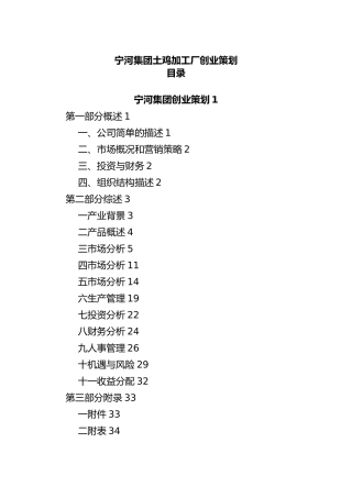 某集团土鸡加工厂创业策划课件