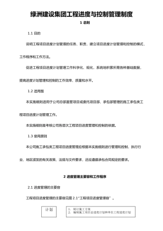 某集团工程进度与控制管理制度汇编