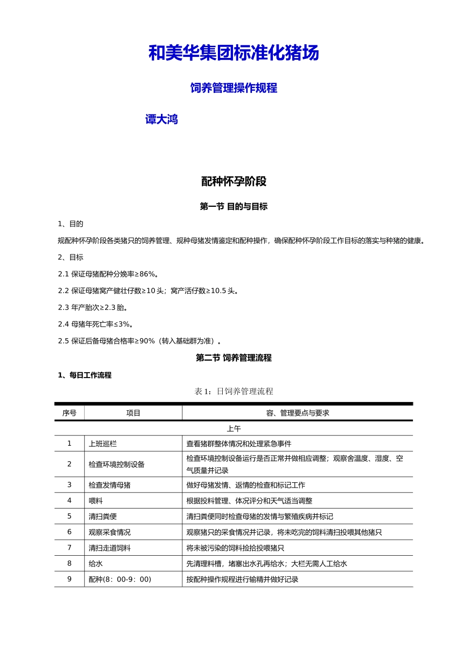某集团标准化猪场饲养管理操作规程完整_第1页