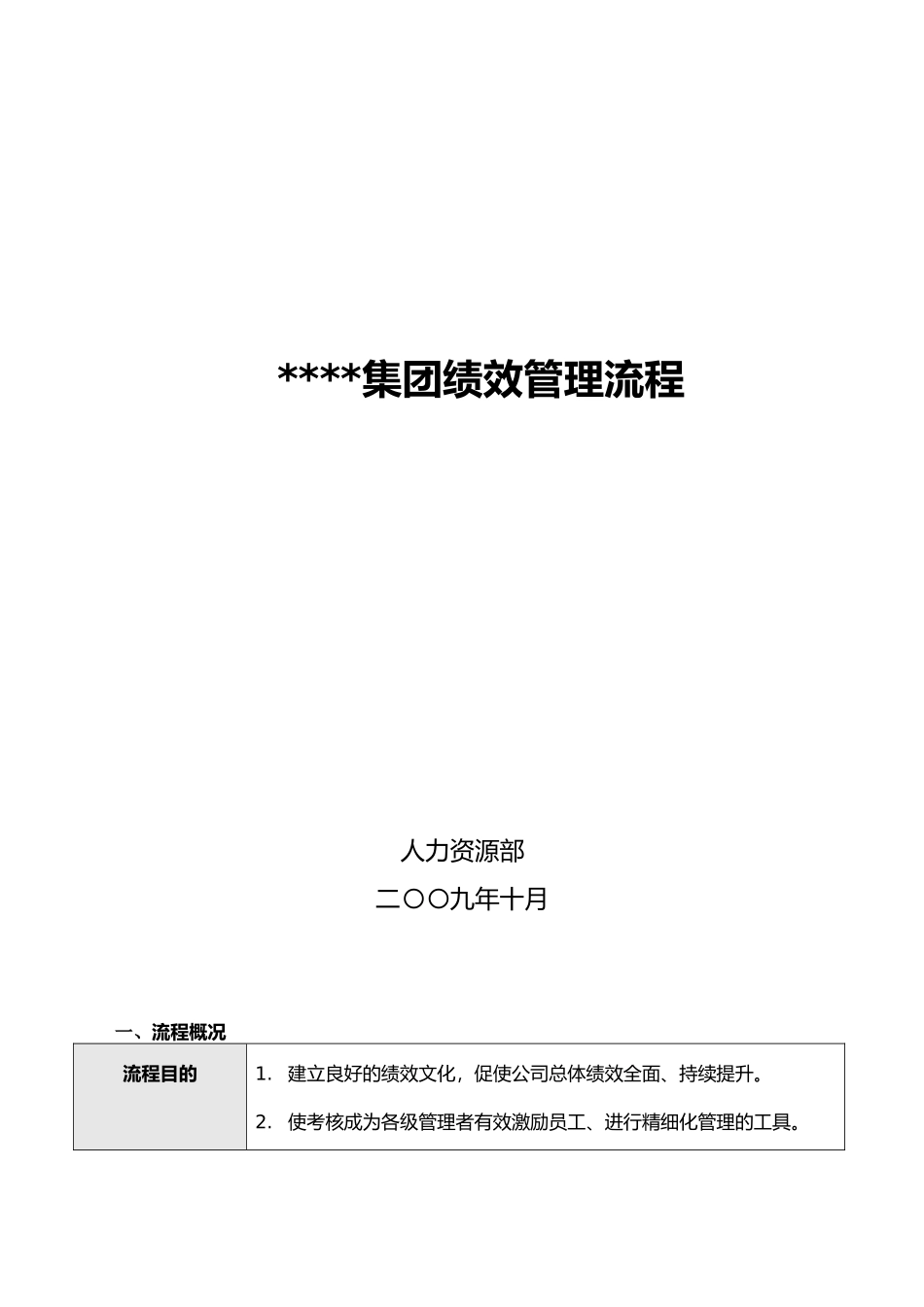 某集团绩效管理流程图_第1页